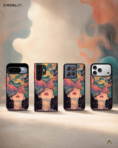 Surreal Portrait Phone Case - Artistic Female Aesthetic Cover for iPhone, Samsung, Pixel, OnePlus & Vivo