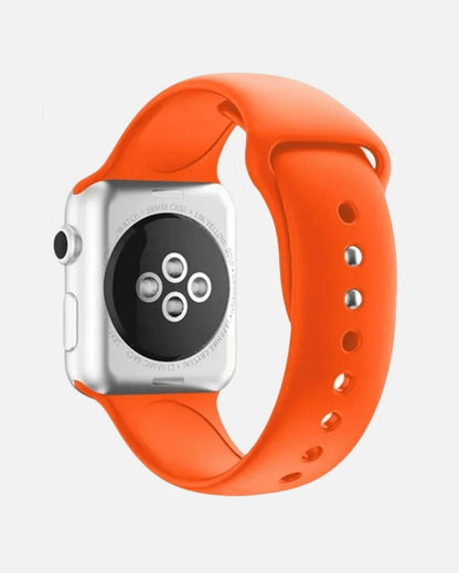 Orange Silicone Apple Watch Band – Sporty, Sweatproof & Waterproof Strap for iWatch