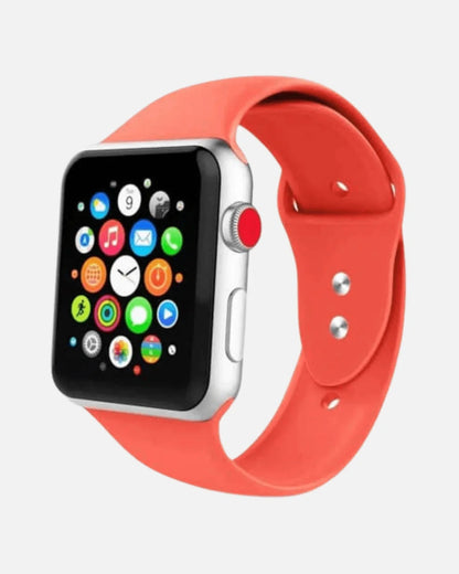 Orange Silicone Apple Watch Band – Sporty, Sweatproof & Waterproof Strap for iWatch