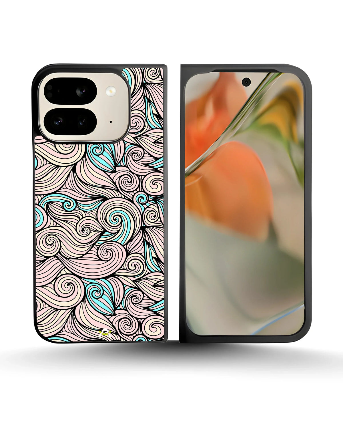 Swirl Pattern Phone Case - Dreamy Pink & Blue Print for iPhone, Samsung, Pixel, OnePlus & Vivo