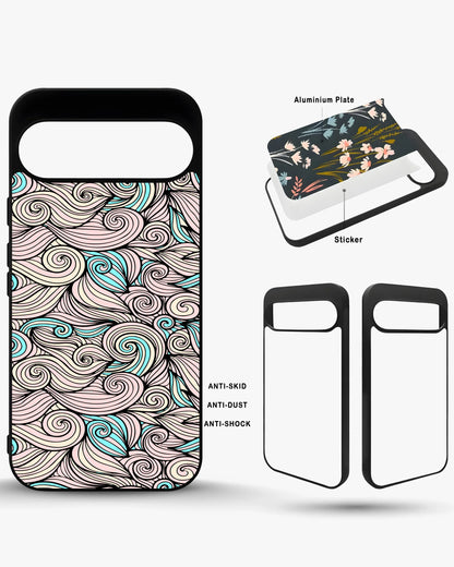 Swirl Pattern Phone Case - Dreamy Pink & Blue Print for iPhone, Samsung, Pixel, OnePlus & Vivo