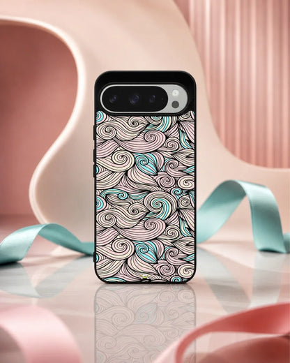 Swirl Pattern Phone Case - Dreamy Pink & Blue Print for iPhone, Samsung, Pixel, OnePlus & Vivo