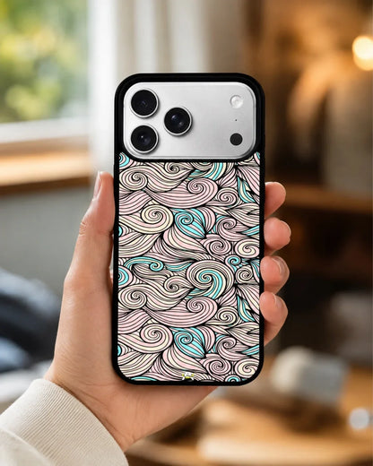 Swirl Pattern Phone Case - Dreamy Pink & Blue Print for iPhone, Samsung, Pixel, OnePlus & Vivo