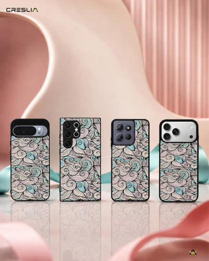 Swirl Pattern Phone Case - Dreamy Pink & Blue Print for iPhone, Samsung, Pixel, OnePlus & Vivo