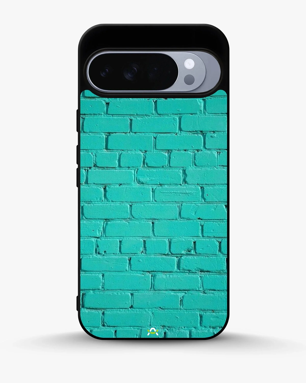 Teal Brick Wall Phone Case - Turquoise Painted Masonry Print for iPhone, Samsung, Pixel, OnePlus & Vivo