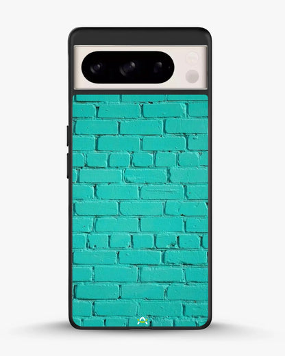Teal Brick Wall Phone Case - Turquoise Painted Masonry Print for iPhone, Samsung, Pixel, OnePlus & Vivo