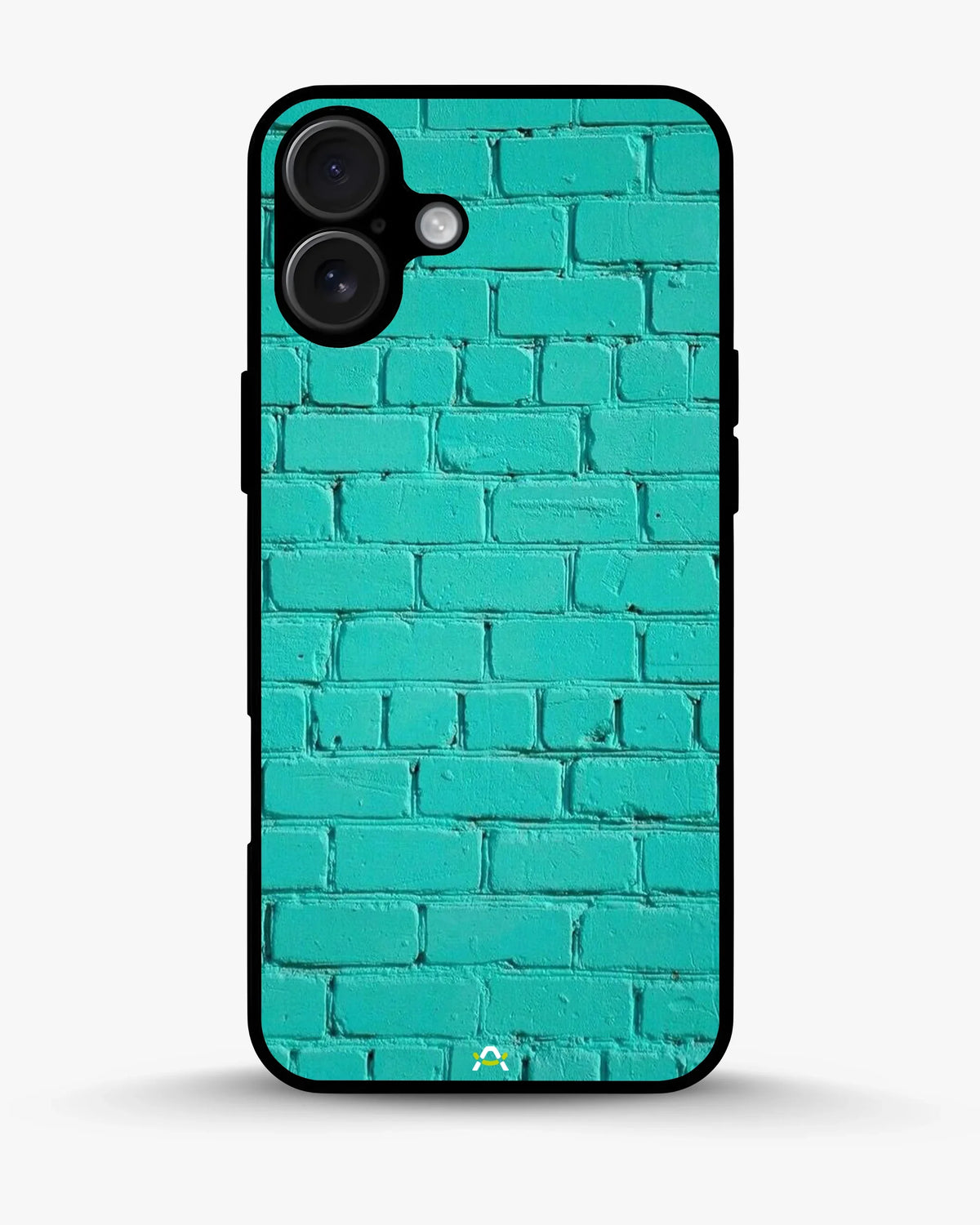 Teal Brick Wall Phone Case - Turquoise Painted Masonry Print for iPhone, Samsung, Pixel, OnePlus & Vivo