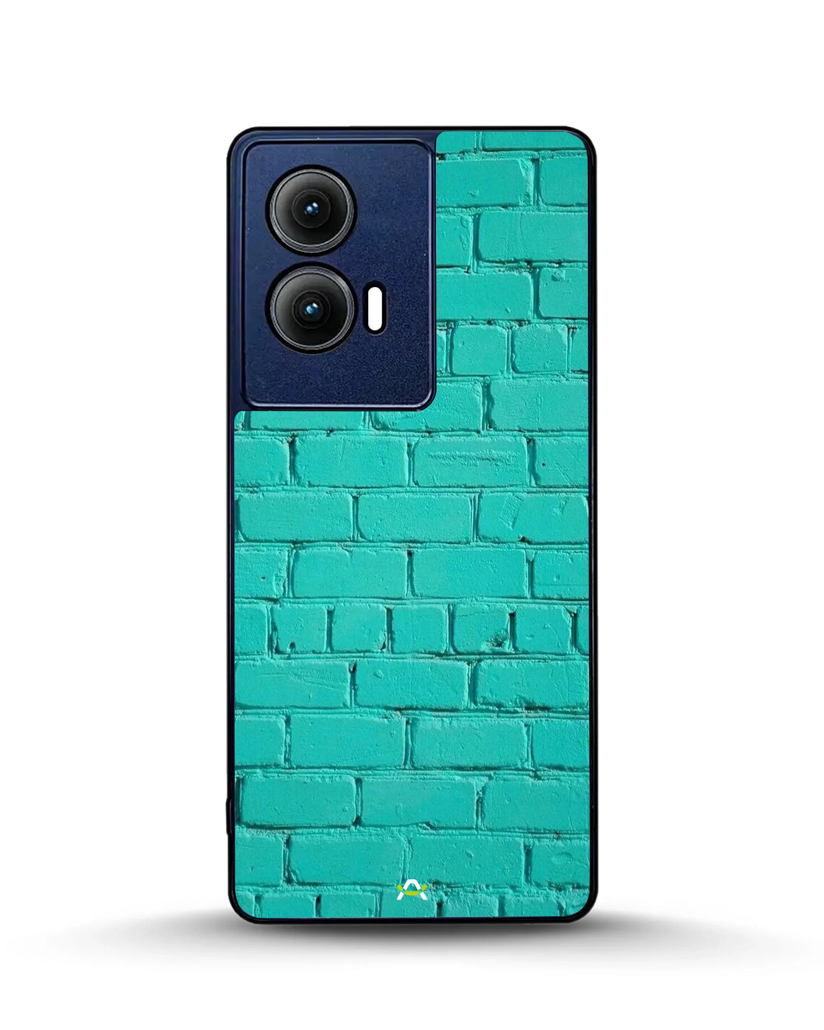 Teal Brick Wall Phone Case - Turquoise Painted Masonry Print for iPhone, Samsung, Pixel, OnePlus & Vivo