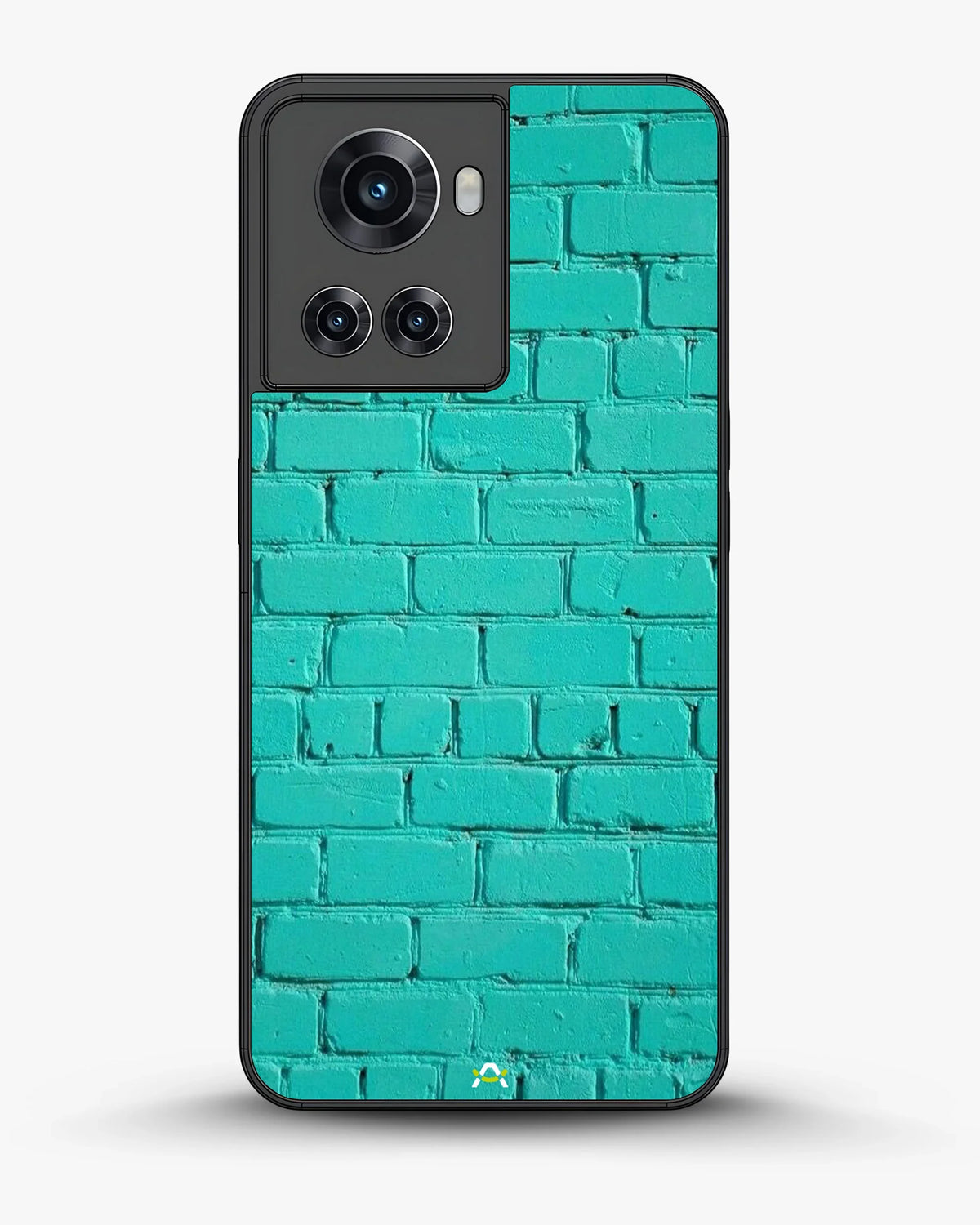 Teal Brick Wall Phone Case - Turquoise Painted Masonry Print for iPhone, Samsung, Pixel, OnePlus & Vivo
