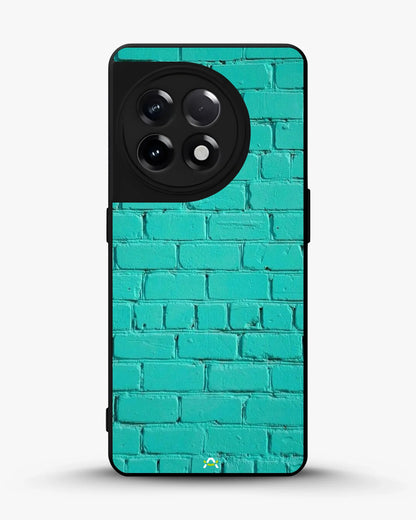 Teal Brick Wall Phone Case - Turquoise Painted Masonry Print for iPhone, Samsung, Pixel, OnePlus & Vivo
