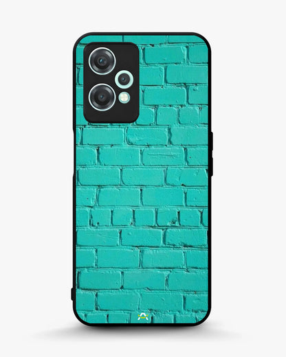 Teal Brick Wall Phone Case - Turquoise Painted Masonry Print for iPhone, Samsung, Pixel, OnePlus & Vivo