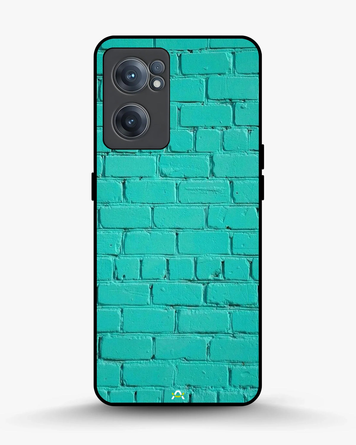 Teal Brick Wall Phone Case - Turquoise Painted Masonry Print for iPhone, Samsung, Pixel, OnePlus & Vivo