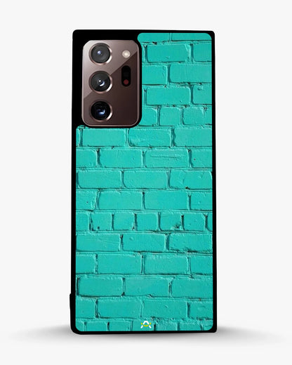 Teal Brick Wall Phone Case - Turquoise Painted Masonry Print for iPhone, Samsung, Pixel, OnePlus & Vivo