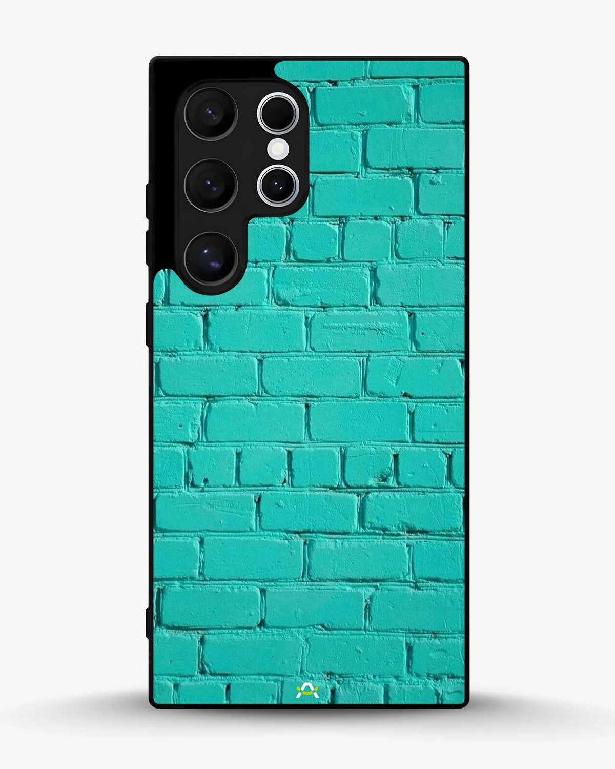 Teal Brick Wall Phone Case - Turquoise Painted Masonry Print for iPhone, Samsung, Pixel, OnePlus & Vivo