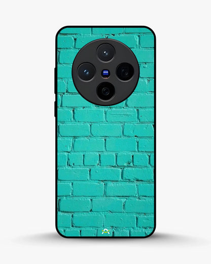 Teal Brick Wall Phone Case - Turquoise Painted Masonry Print for iPhone, Samsung, Pixel, OnePlus & Vivo