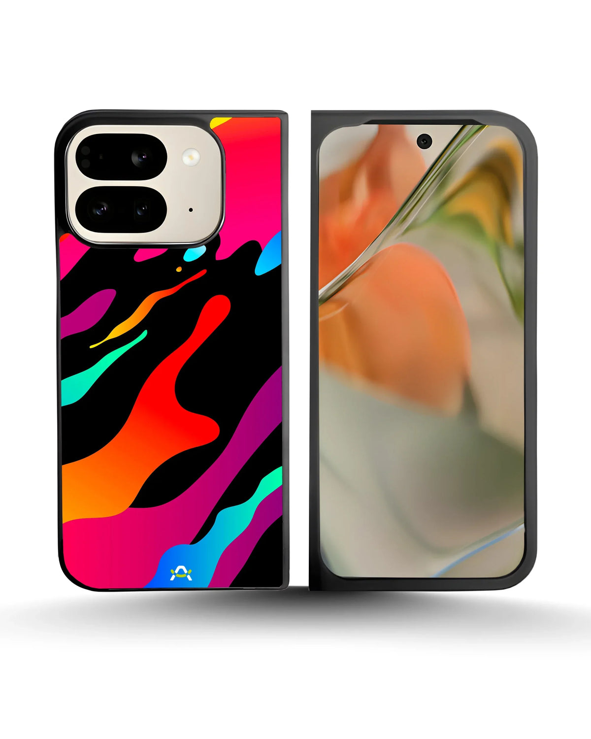 Vibrant Fluid Abstract Phone Case - Bold Multicolor Print for iPhone, Samsung, Pixel, OnePlus & Vivo