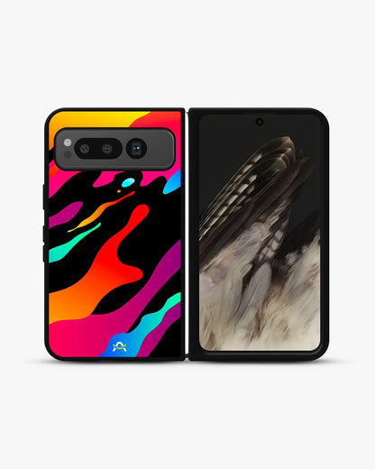 Vibrant Fluid Abstract Phone Case - Bold Multicolor Print for iPhone, Samsung, Pixel, OnePlus & Vivo