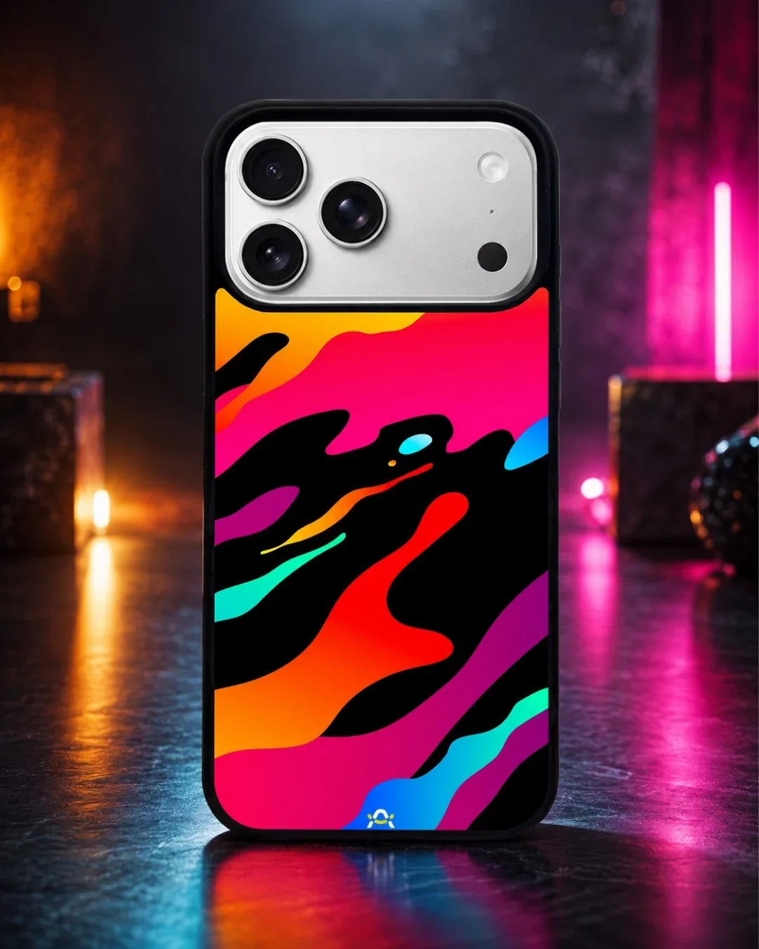 Vibrant Fluid Abstract Phone Case - Bold Multicolor Print for iPhone, Samsung, Pixel, OnePlus & Vivo