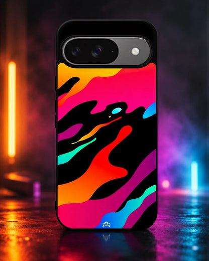 Vibrant Fluid Abstract Phone Case - Bold Multicolor Print for iPhone, Samsung, Pixel, OnePlus & Vivo