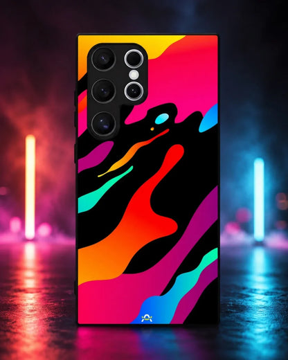 Vibrant Fluid Abstract Phone Case - Bold Multicolor Print for iPhone, Samsung, Pixel, OnePlus & Vivo