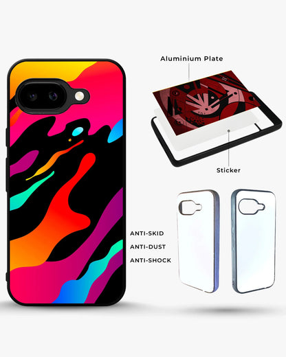Vibrant Fluid Abstract Phone Case - Bold Multicolor Print for iPhone, Samsung, Pixel, OnePlus & Vivo