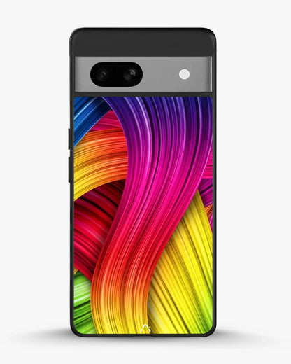 Vibrant Silk Waves Phone Case - Flowing Rainbow Strands Print for iPhone, Samsung, Pixel, OnePlus & Vivo