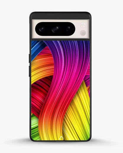 Vibrant Silk Waves Phone Case - Flowing Rainbow Strands Print for iPhone, Samsung, Pixel, OnePlus & Vivo