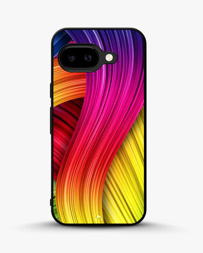 Vibrant Silk Waves Phone Case - Flowing Rainbow Strands Print for iPhone, Samsung, Pixel, OnePlus & Vivo