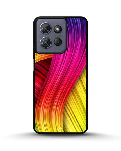 Vibrant Silk Waves Phone Case - Flowing Rainbow Strands Print for iPhone, Samsung, Pixel, OnePlus & Vivo