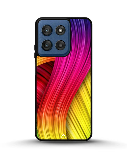 Vibrant Silk Waves Phone Case - Flowing Rainbow Strands Print for iPhone, Samsung, Pixel, OnePlus & Vivo