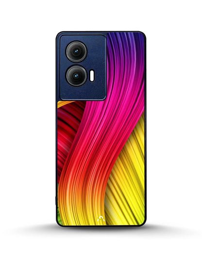 Vibrant Silk Waves Phone Case - Flowing Rainbow Strands Print for iPhone, Samsung, Pixel, OnePlus & Vivo