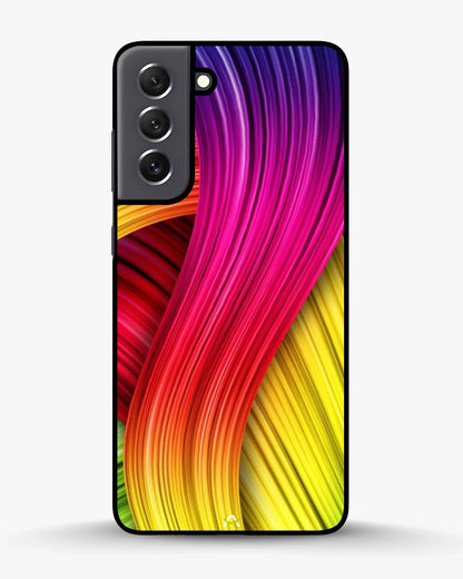 Vibrant Silk Waves Phone Case - Flowing Rainbow Strands Print for iPhone, Samsung, Pixel, OnePlus & Vivo