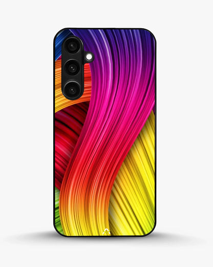 Vibrant Silk Waves Phone Case - Flowing Rainbow Strands Print for iPhone, Samsung, Pixel, OnePlus & Vivo