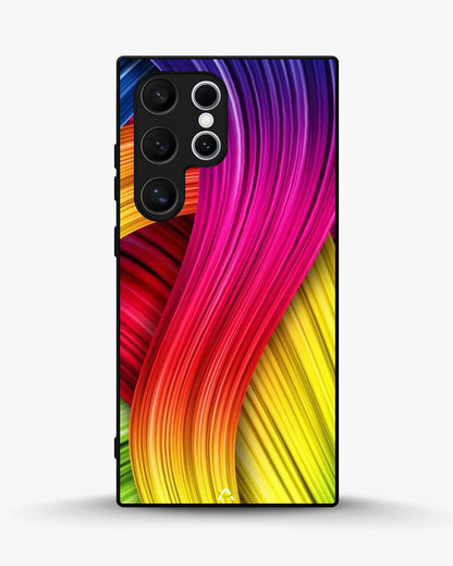 Vibrant Silk Waves Phone Case - Flowing Rainbow Strands Print for iPhone, Samsung, Pixel, OnePlus & Vivo
