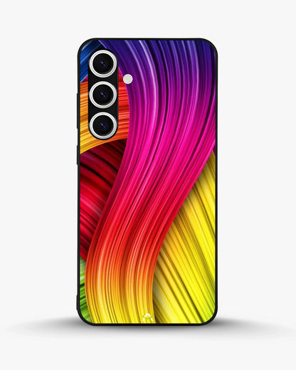 Vibrant Silk Waves Phone Case - Flowing Rainbow Strands Print for iPhone, Samsung, Pixel, OnePlus & Vivo