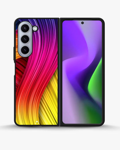 Vibrant Silk Waves Phone Case - Flowing Rainbow Strands Print for iPhone, Samsung, Pixel, OnePlus & Vivo