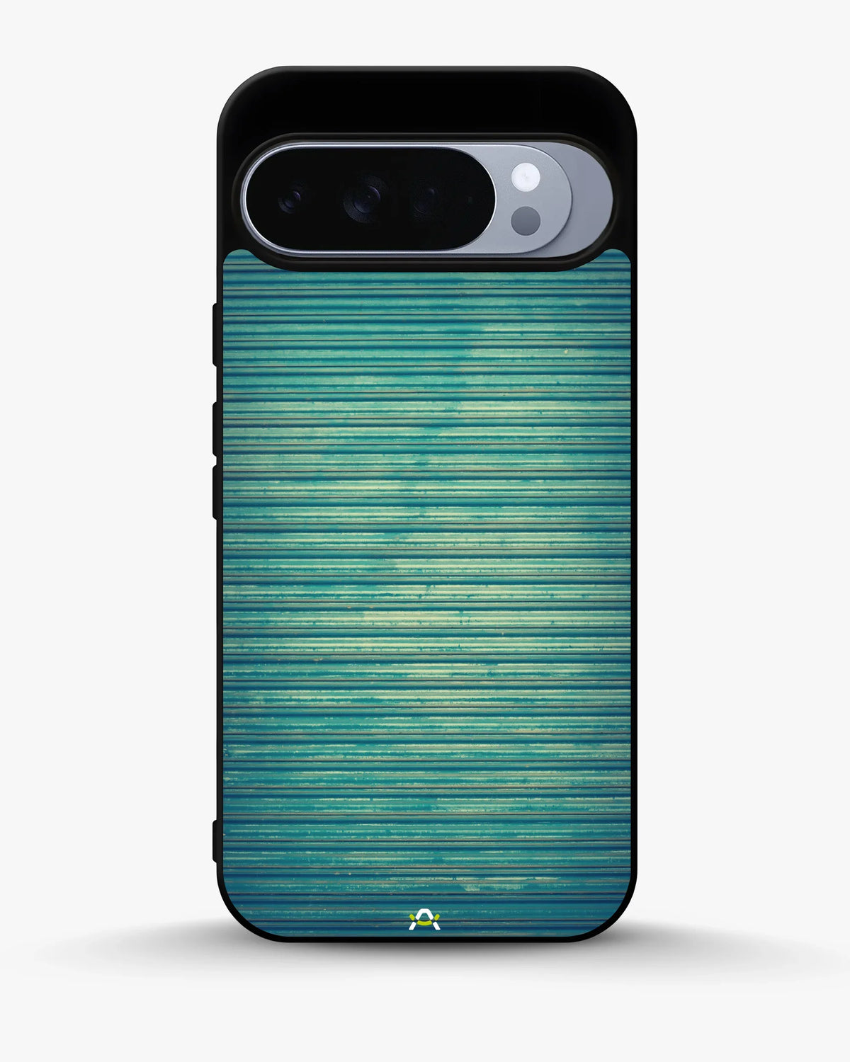 Vintage Teal Stripes Phone Case - Weathered Metal Print for iPhone, Samsung, Pixel, OnePlus & Vivo