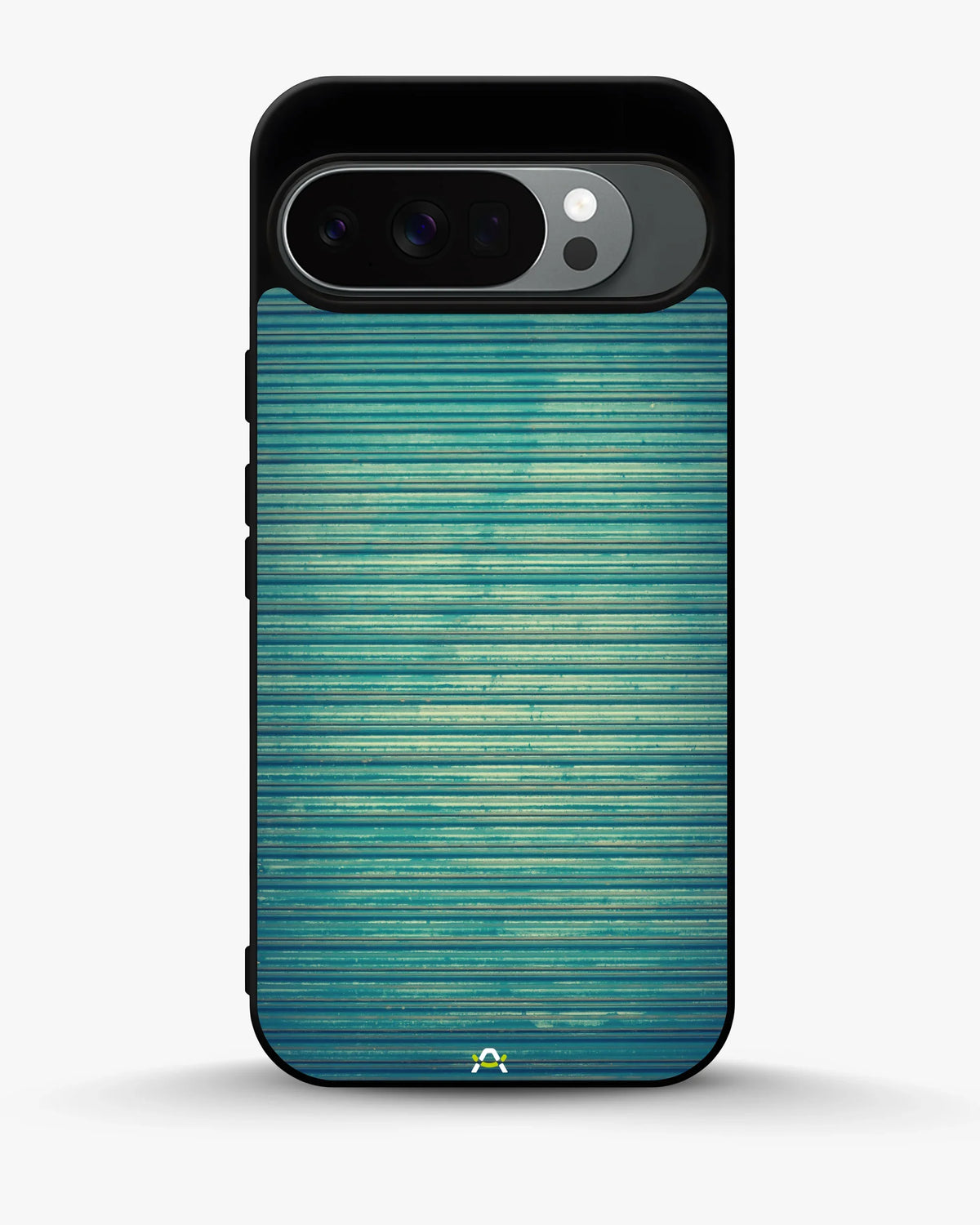Vintage Teal Stripes Phone Case - Weathered Metal Print for iPhone, Samsung, Pixel, OnePlus & Vivo