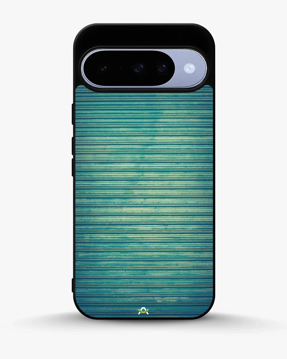 Vintage Teal Stripes Phone Case - Weathered Metal Print for iPhone, Samsung, Pixel, OnePlus & Vivo