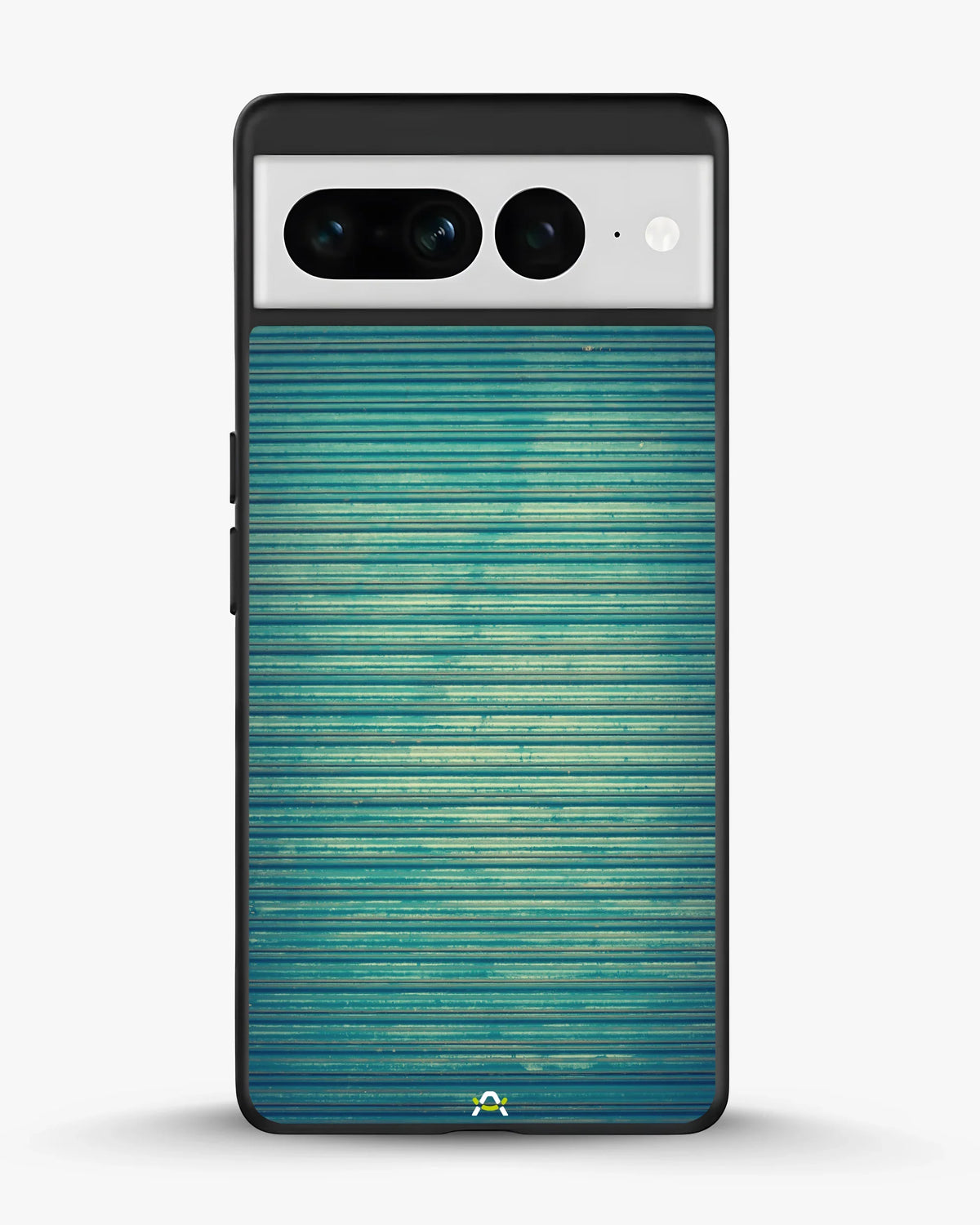 Vintage Teal Stripes Phone Case - Weathered Metal Print for iPhone, Samsung, Pixel, OnePlus & Vivo
