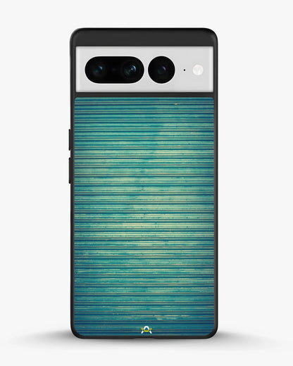 Vintage Teal Stripes Phone Case - Weathered Metal Print for iPhone, Samsung, Pixel, OnePlus & Vivo