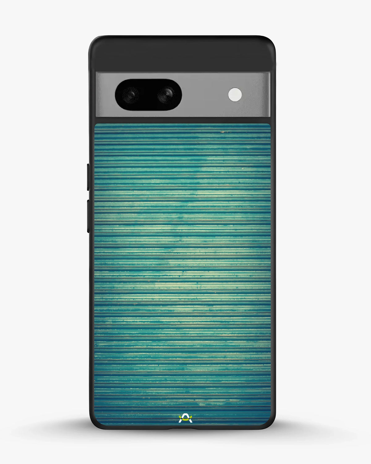 Vintage Teal Stripes Phone Case - Weathered Metal Print for iPhone, Samsung, Pixel, OnePlus & Vivo