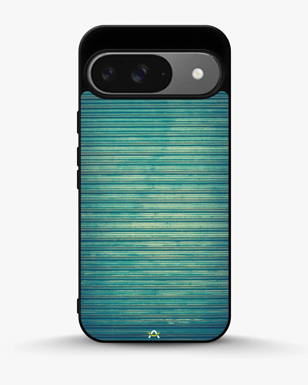 Vintage Teal Stripes Phone Case - Weathered Metal Print for iPhone, Samsung, Pixel, OnePlus & Vivo