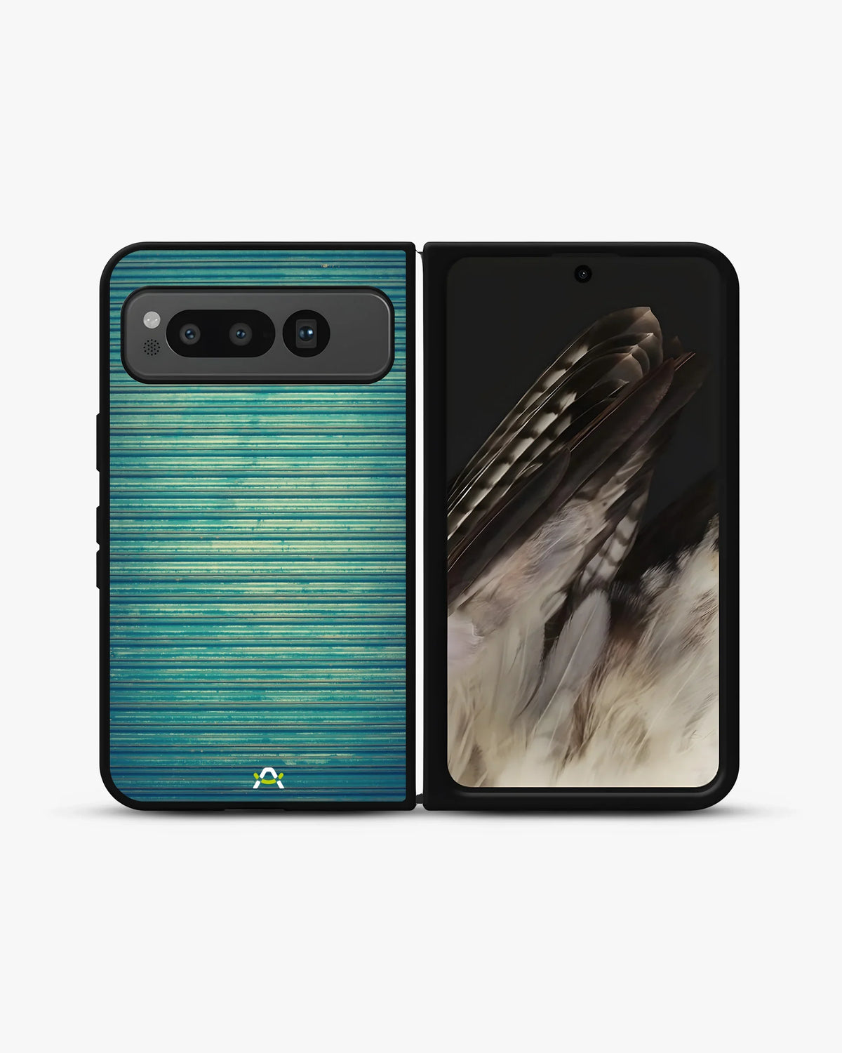 Vintage Teal Stripes Phone Case - Weathered Metal Print for iPhone, Samsung, Pixel, OnePlus & Vivo