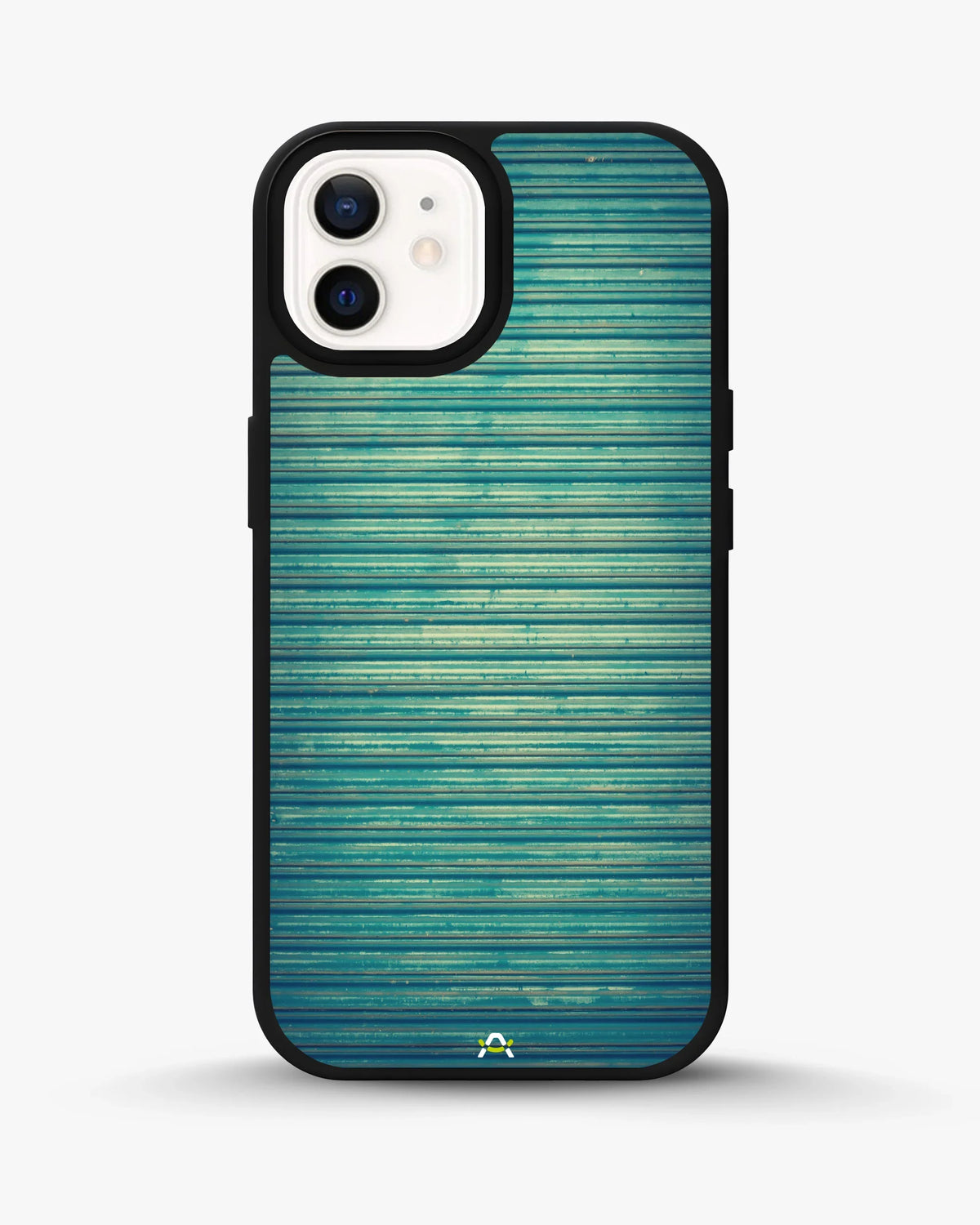 Vintage Teal Stripes Phone Case - Weathered Metal Print for iPhone, Samsung, Pixel, OnePlus & Vivo