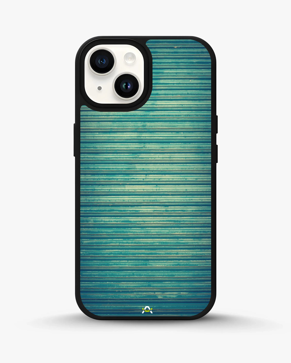 Vintage Teal Stripes Phone Case - Weathered Metal Print for iPhone, Samsung, Pixel, OnePlus & Vivo