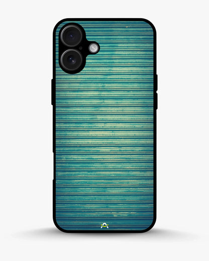 Vintage Teal Stripes Phone Case - Weathered Metal Print for iPhone, Samsung, Pixel, OnePlus & Vivo