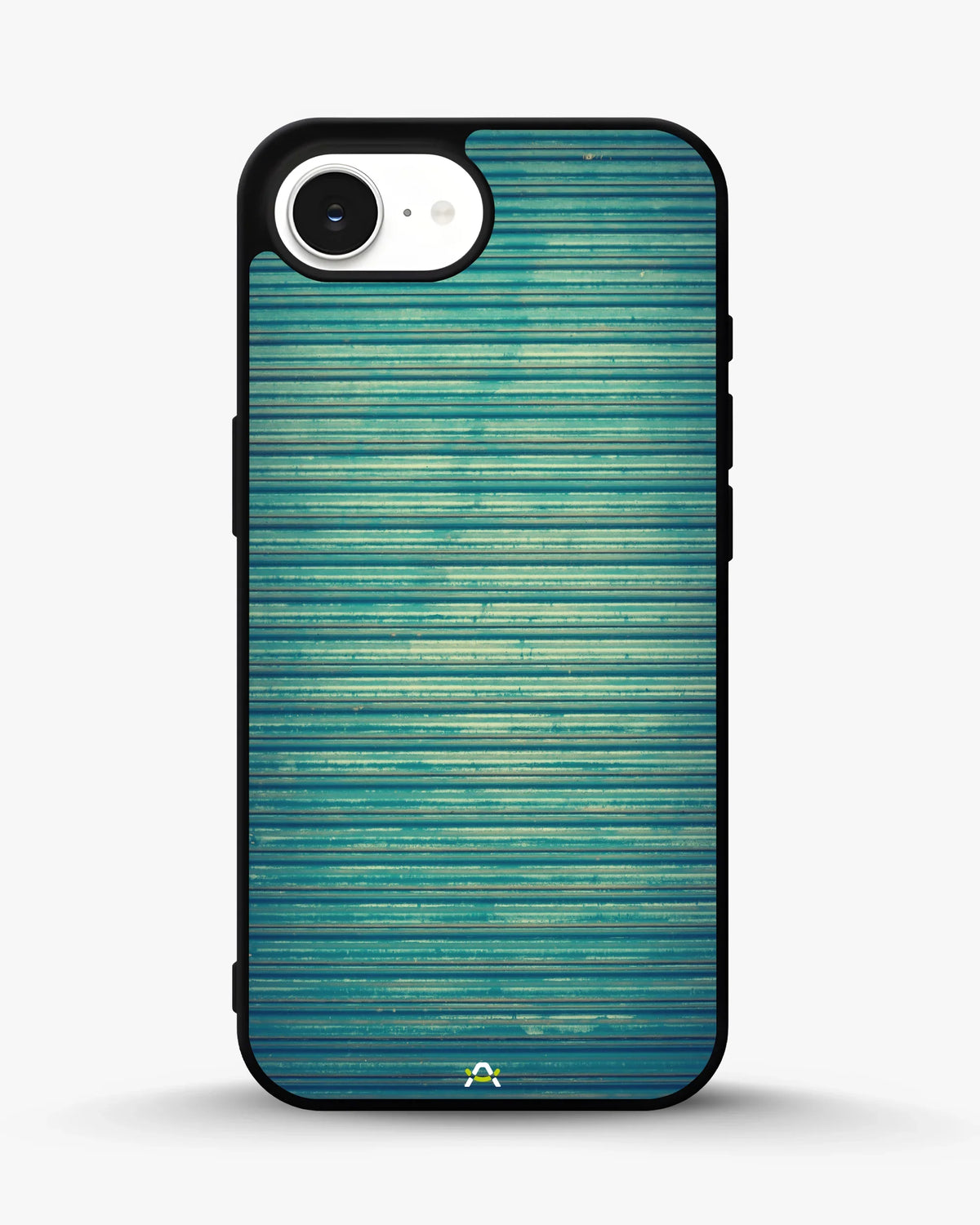 Vintage Teal Stripes Phone Case - Weathered Metal Print for iPhone, Samsung, Pixel, OnePlus & Vivo