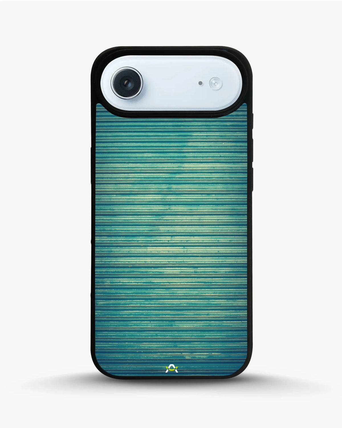 Vintage Teal Stripes Phone Case - Weathered Metal Print for iPhone, Samsung, Pixel, OnePlus & Vivo