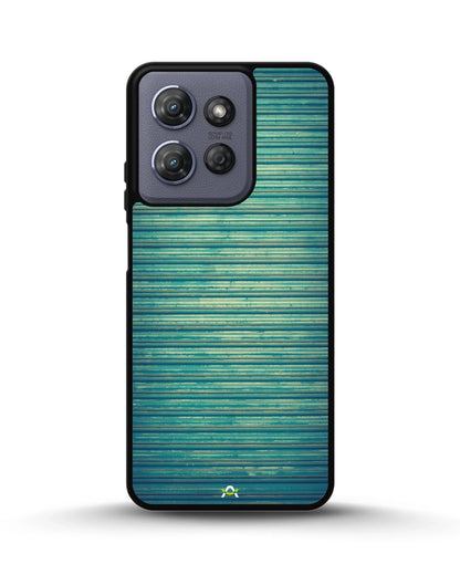 Vintage Teal Stripes Phone Case - Weathered Metal Print for iPhone, Samsung, Pixel, OnePlus & Vivo